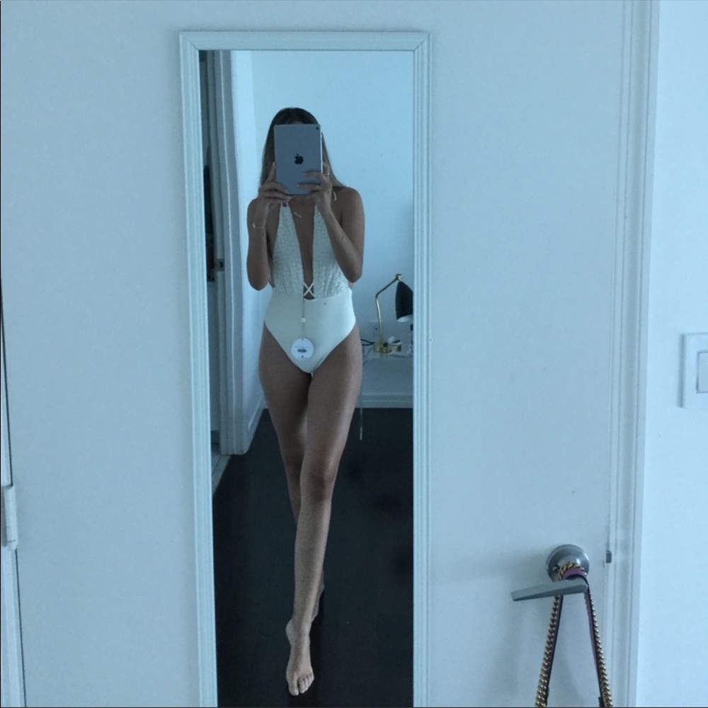 Montce Swim Sexy White One Piece Brand New (XS)